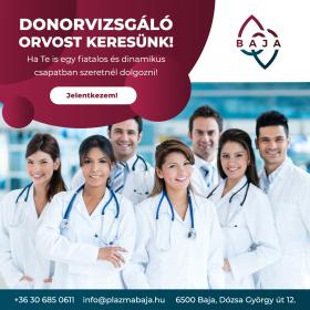 Donorvizsgáló orvost keresünk!