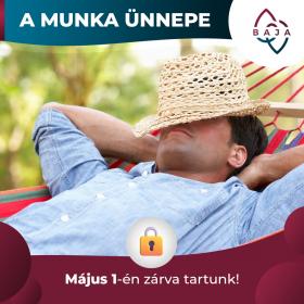 Május 1-én zárva tartunk!