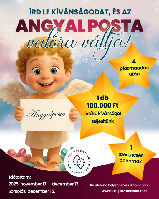 Idén Te lehetsz mások angyala - mi pedig teljesítjük kívánságodat!